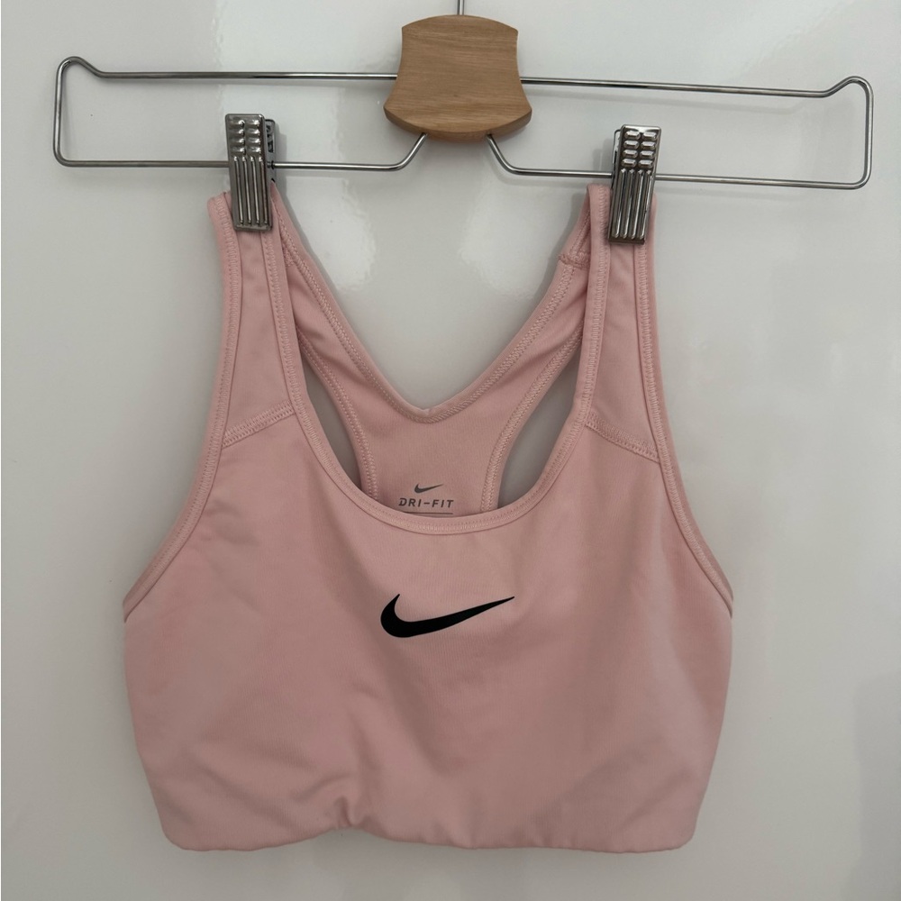 Nike Women's Soft Pink Dri-FIT Sports Bra